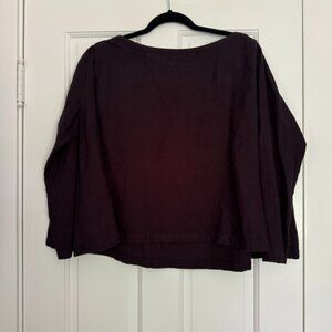Black Crane Long Sleeve Top